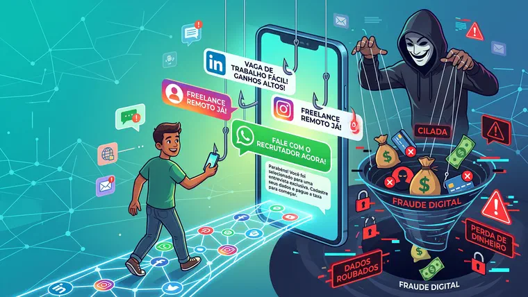 Vaga de Emprego Falsa no WhatsApp e no LinkedIn: Como Saber se é Golpe